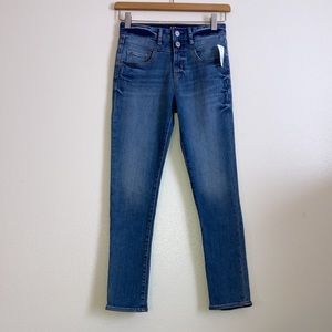 NWT Gap girls size 12 Regular Stretch High Rise Ankle Jegging Skinny blue jeans